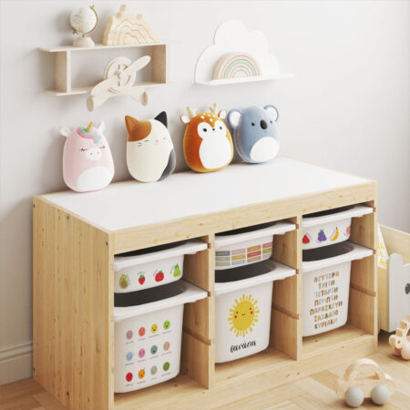 Αυτοκόλλητα για Κουτιά Αποθήκευσης Trofast CUTE EDUCATIONAL - Αυτοκόλλητα για κουτιά IKEA TROFAST Sticky 3