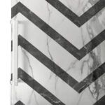 Αυτοκόλλητο ψυγείου GEOMETRIC BLACK AND WHITE MARBLE
