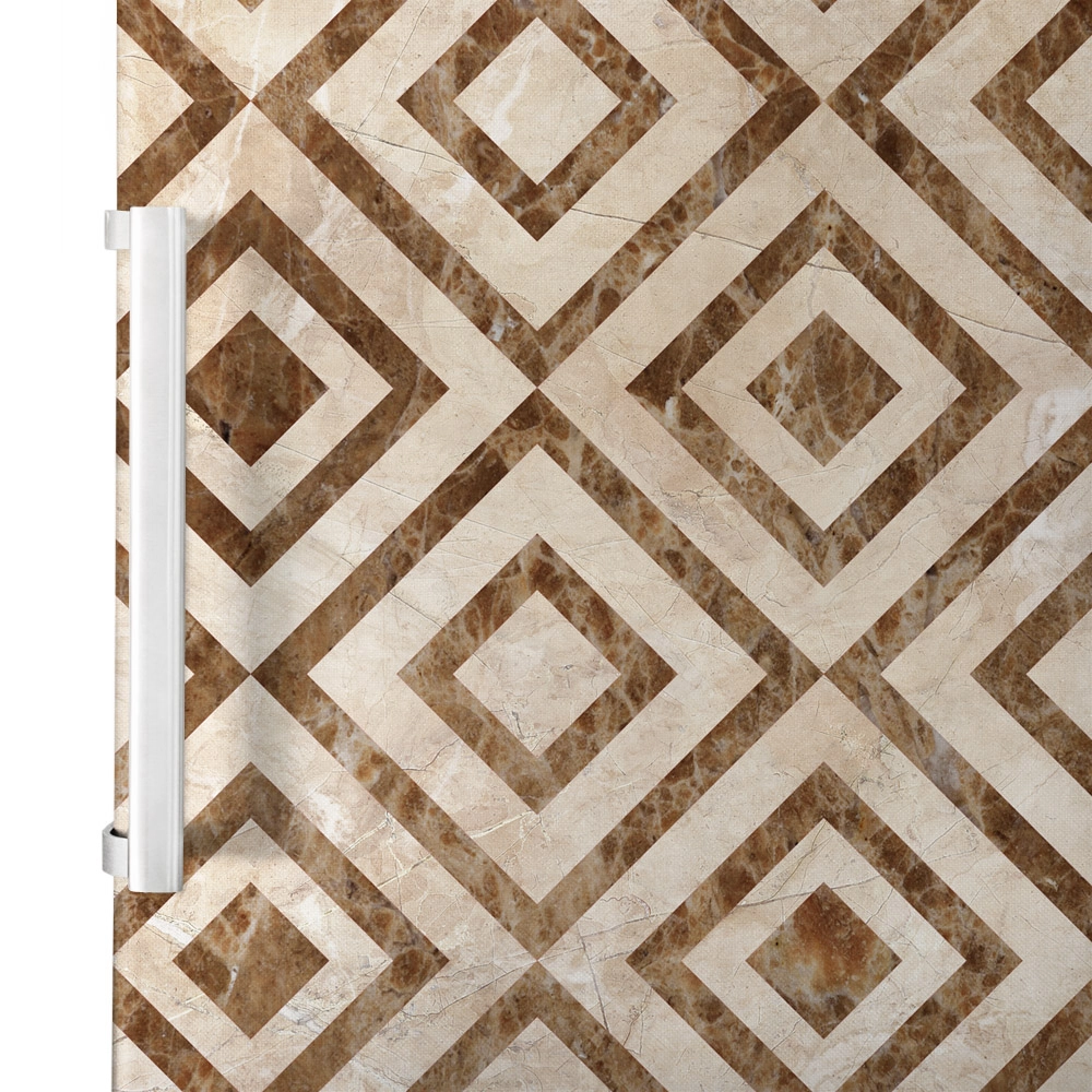 Αυτοκόλλητο ψυγείου GEOMETRIC BROWN MARBLE