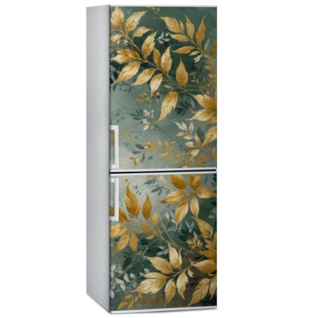Αυτοκόλλητο ψυγείου GOLDEN LEAVES - Floral