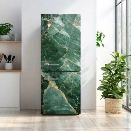 Αυτοκόλλητο ψυγείου GREEN MARBLE - Απομιμηση υλικων Sticky 1
