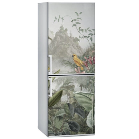 Αυτοκόλλητο ψυγείου JUNGLE PARROT - Floral