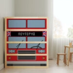 Αυτοκολλητα Επίπλων για Κρεβάτι KURA LONDON BUS