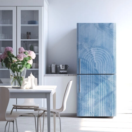 Αυτοκόλλητο ψυγείου MARBLE BLUE GEOMETRICAL - Απομιμηση υλικων Sticky 1
