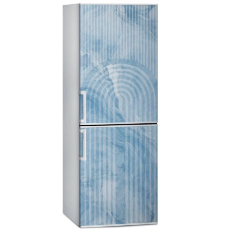 Αυτοκόλλητο ψυγείου MARBLE BLUE GEOMETRICAL - Απομιμηση υλικων