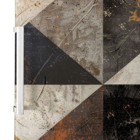 Αυτοκόλλητο ψυγείου MARBLE BROWN GEOMETRICAL - Απομιμηση υλικων Sticky 2