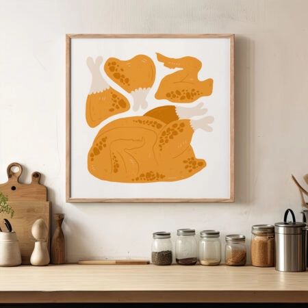Πόστερ MATISSE STYLE GRILLED CHICKEN - Food & Drink