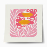 Πόστερ MATISSE STYLE TROPICAL ORANGE AND PINK FLOWERS
