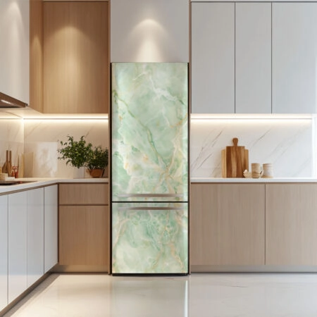 Αυτοκόλλητο ψυγείου MINT MARBLE - Απομιμηση υλικων Sticky 1