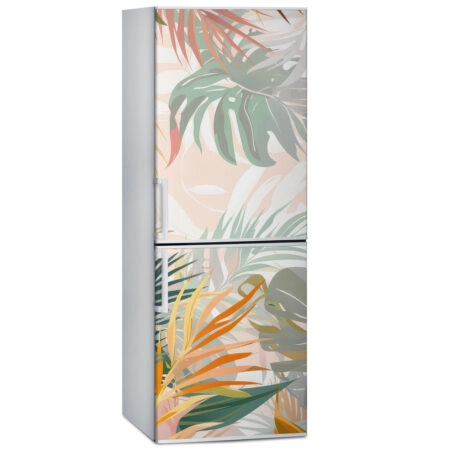 Αυτοκόλλητο ψυγείου PASTEL TROPICAL LEAVES - Floral
