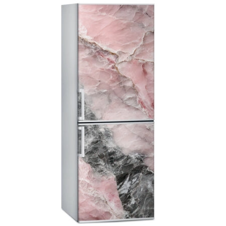 Αυτοκόλλητο ψυγείου PINK AND GREY MARBLE - Απομιμηση υλικων
