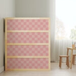 Αυτοκολλητα Επίπλων για Κρεβάτι KURA PINK SQUARES
