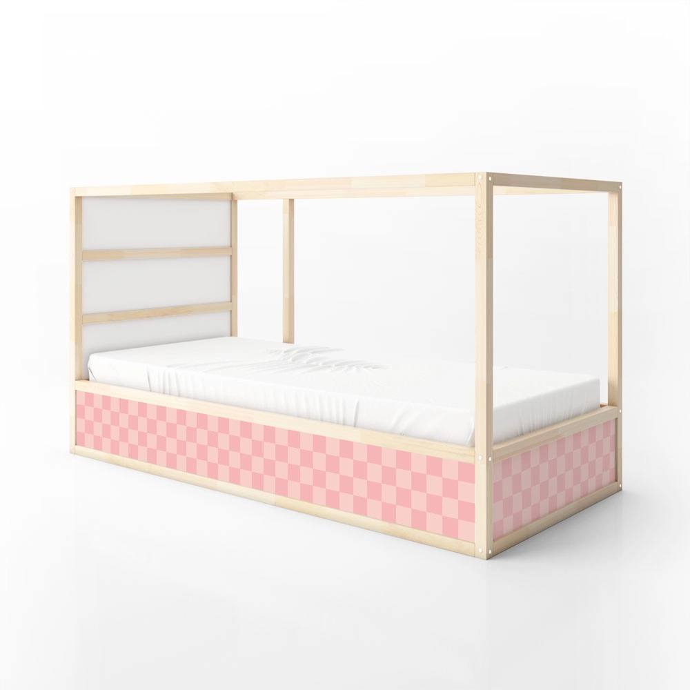 Αυτοκολλητα Επίπλων για Κρεβάτι KURA PINK SQUARES