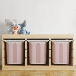 Αυτοκόλλητα για Κουτιά Αποθήκευσης Trofast PINK STRIPES