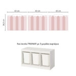 Αυτοκόλλητα για Κουτιά Αποθήκευσης Trofast PINK STRIPES
