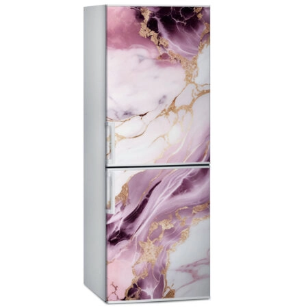 Αυτοκόλλητο ψυγείου PURPLE AND GOLD MARBLE - Απομιμηση υλικων