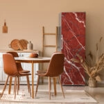 Αυτοκόλλητο ψυγείου RED MARBLE
