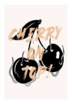 Πόστερ RETRO TRENDY CHERRY ON TOP
