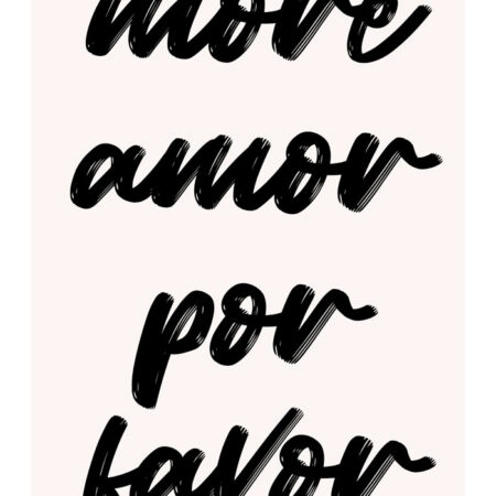 Πόστερ RETRO TRENDY MORE AMOR POR FAVOR - Φρασεις - Κείμενο Sticky 3