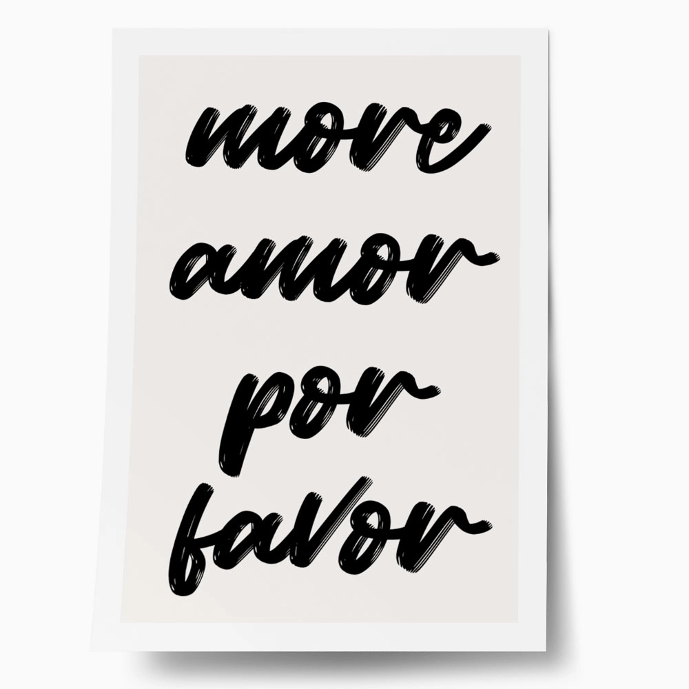 Πόστερ RETRO TRENDY MORE AMOR POR FAVOR