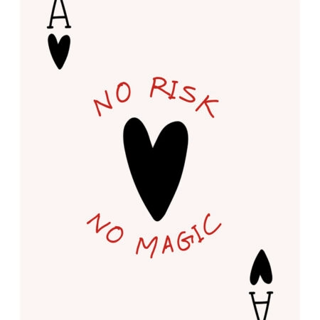 Πόστερ RETRO TRENDY NO RISK NO MAGIC - Φρασεις - Κείμενο Sticky 3