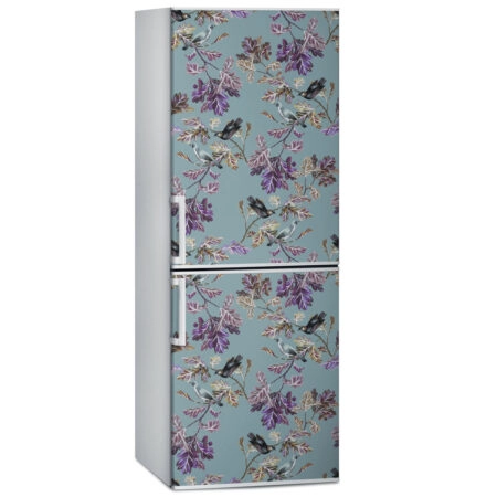 Αυτοκόλλητο ψυγείου VINTAGE BIRDS TREE - Floral