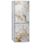 Αυτοκόλλητο ψυγείου WHITE AND GOLD MARBLE