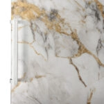 Αυτοκόλλητο ψυγείου WHITE AND GOLD MARBLE