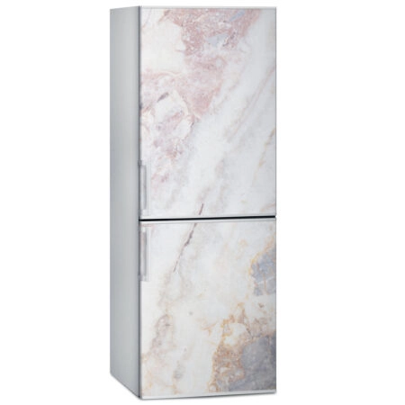 Αυτοκόλλητο ψυγείου WHITE AND PINK MARBLE - Απομιμηση υλικων