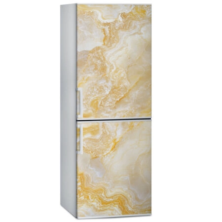 Αυτοκόλλητο ψυγείου YELLOW MARBLE - Απομιμηση υλικων
