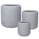 ΚΑΣΠΩ FIBERCLAY ΣΕΤ/3 ΓΚΡΙ ΓΡΑΝΙΤΗ ΒΑΡΕΛΙ ΠΟΜΠΕ - S:Φ32x34, M:Φ42x43, L:Φ54x55cm 16/ΠΑΛ