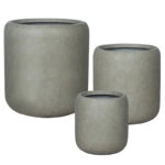 ΚΑΣΠΩ FIBERCLAY ΣΕΤ/3 ΓΚΡΙ-ΛΑΔΙ ΒΑΡΕΛΙ ΠΟΜΠΕ - S:Φ32x34, M:Φ42x43, L:Φ54x55cm 16/ΠΑΛ