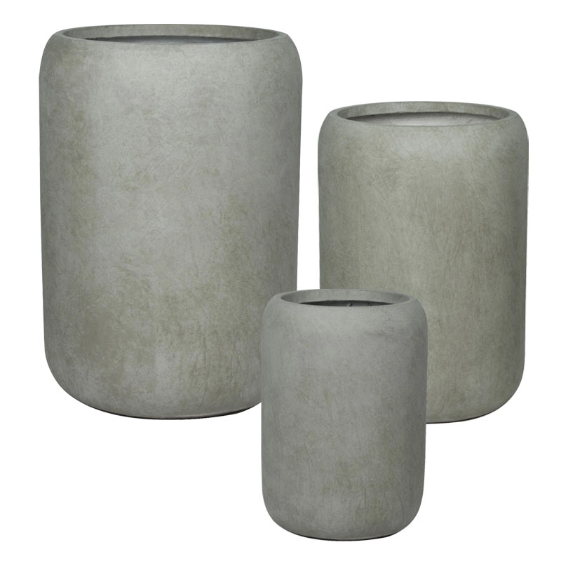 ΚΑΣΠΩ FIBERCLAY ΣΕΤ/3 ΓΚΡΙ-ΛΑΔΙ ΒΑΡΕΛΙ ΠΟΜΠΕ ΨΗΛΟ - S:Φ32x45, M:Φ42x59, L:Φ54x76cm 12/ΠΑΛ