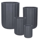 ΚΑΣΠΩ FIBERCLAY ΣΕΤ/4 ΜΑΥΡΟ ΓΡΑΝΙΤΗ ΚΙΟΝΑΣ ΨΗΛΟ - S:Φ28x39.5, M:Φ35x50.5, L:Φ43.5x62, XL:Φ54x76.5cm 12/ΠΑΛ
