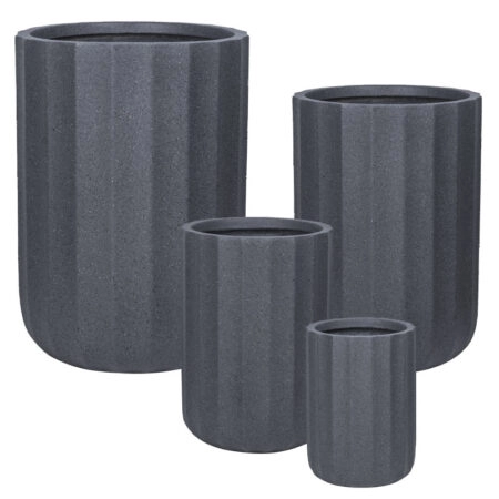 ΚΑΣΠΩ FIBERCLAY ΣΕΤ/4 ΜΑΥΡΟ ΓΡΑΝΙΤΗ ΚΙΟΝΑΣ ΨΗΛΟ - S:Φ28x39.5, M:Φ35x50.5, L:Φ43.5x62, XL:Φ54x76.5cm 12/ΠΑΛ - Κασπω