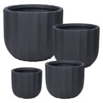 ΚΑΣΠΩ FIBERCLAY ΣΕΤ/4 ΜΑΥΡΟ ΓΡΑΝΙΤΗ ΚΙΟΝΑΣ ΚΟΝΤΟ - S:Φ29x25, M:Φ36x30.5, L:Φ44x36.5, XL:Φ55.5x66.5cm 20/ΠΑΛ