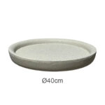 ΠΙΑΤΟ FIBER CLAY ΜΠΕΖ-ΓΡΑΝΙΤΗ ΣΤΡΟΓΓΥΛΟ ΓΙΑ ΚΑΣΠΩ - Φ40x3.5cm