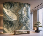PVC Panel τοιχου 122cm x 280cm x 2,8mm ONYX GREEN 901