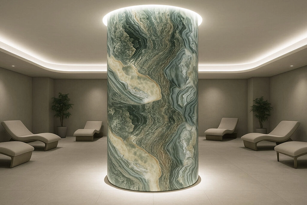 PVC Panel τοιχου 122cm x 280cm x 2,8mm ONYX GREEN 901