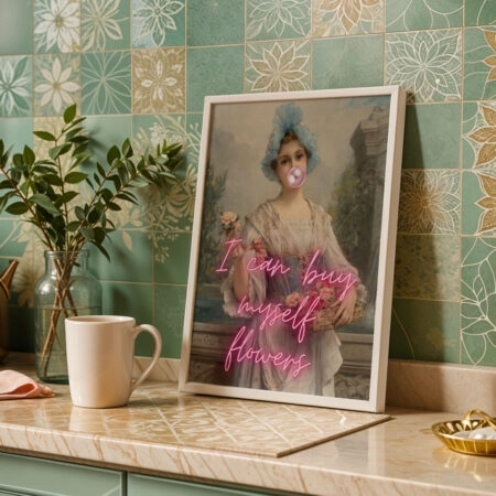 Πόστερ ALTERED ART I CAN BUY MYSELF FLOWERS 2 - Φρασεις - Κείμενο