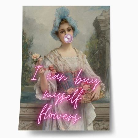 Πόστερ ALTERED ART I CAN BUY MYSELF FLOWERS 2 - Φρασεις - Κείμενο Sticky 1