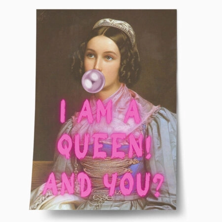 Πόστερ ALTERED ART I AM A QUEEN - Φρασεις - Κείμενο Sticky 1