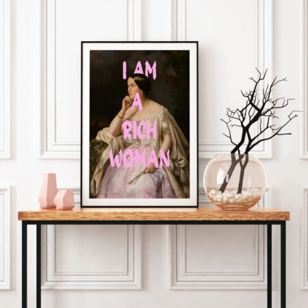 Πόστερ ALTERED ART I AM A RICH WOMAN - Φρασεις - Κείμενο