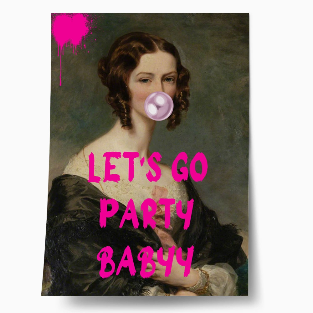 Πόστερ ALTERED ART LETS GO PARTY BABY