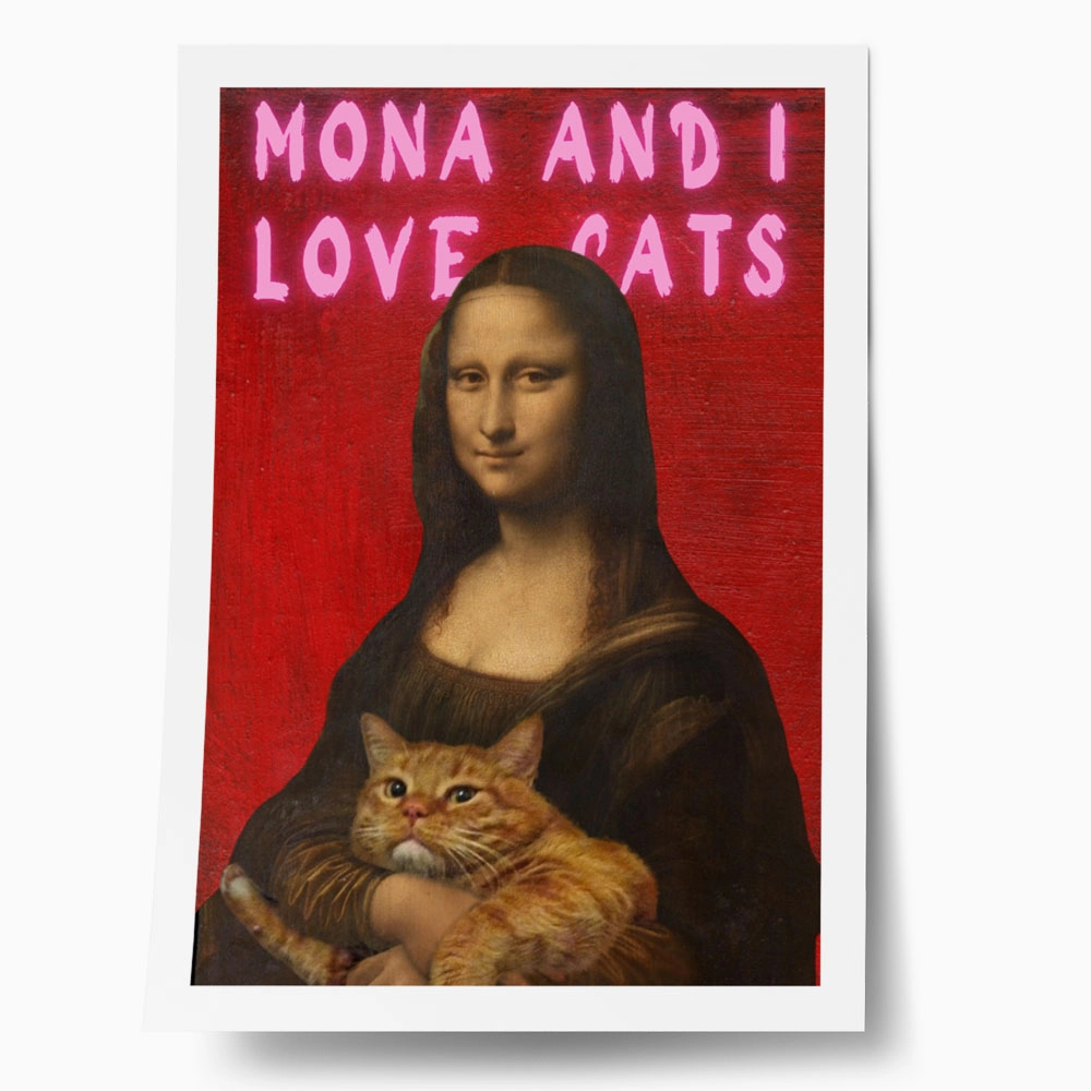 Πόστερ ALTERED ART MONA AND I LOVE CATS