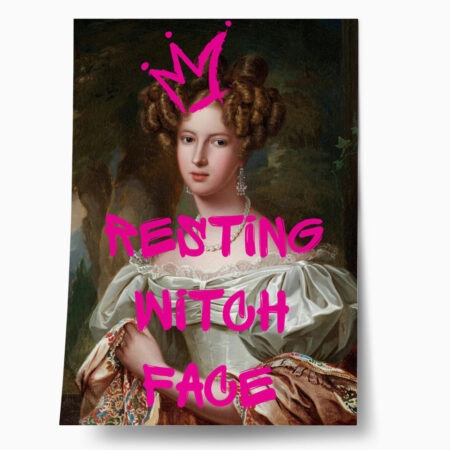 Πόστερ ALTERED ART RESTING WITCH FACE - Φρασεις - Κείμενο Sticky 1