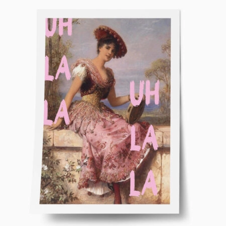 Πόστερ ALTERED ART UH LA LA - Φρασεις - Κείμενο Sticky 1