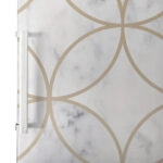 Αυτοκόλλητο ψυγείου BEIGE CIRCLES GEOMETRICAL MARBLE