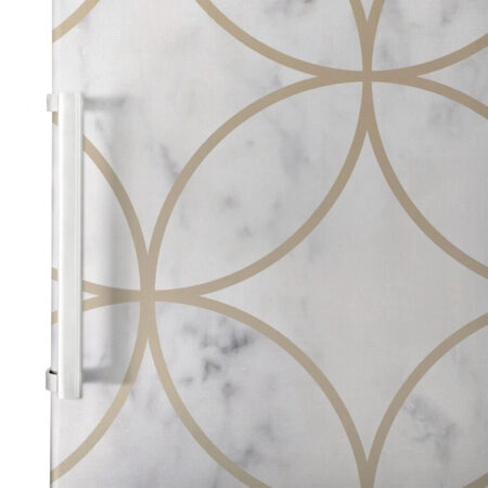 Αυτοκόλλητο ψυγείου BEIGE CIRCLES GEOMETRICAL MARBLE - Απομιμηση υλικων Sticky 2