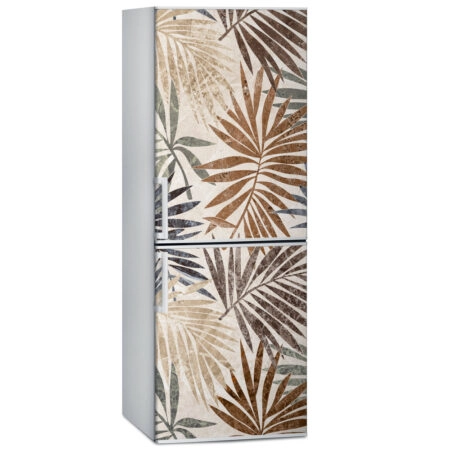 Αυτοκόλλητο ψυγείου BEIGE PALM LEAVES - Floral